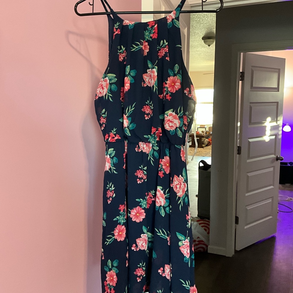 Miami Navy Floral Dress